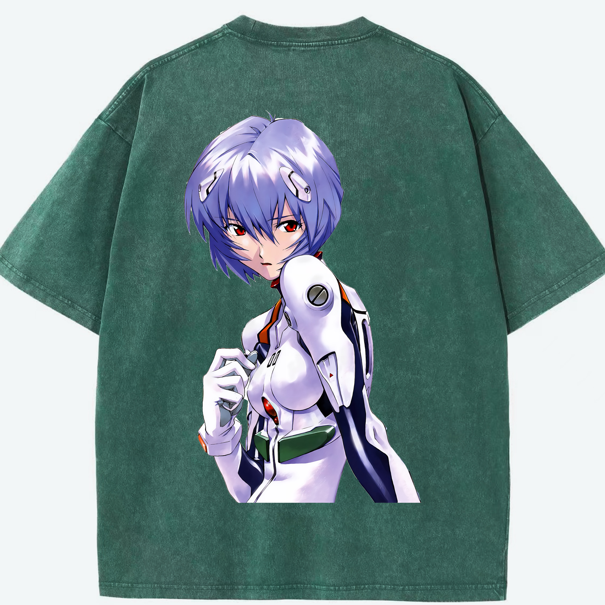 （画像用） EVA 新世紀エヴァンゲリオン 綿100% ヴィンテージ風 半袖Tシャツ（背面プリント）